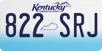 KY license plate 822SRJ