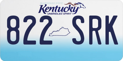 KY license plate 822SRK