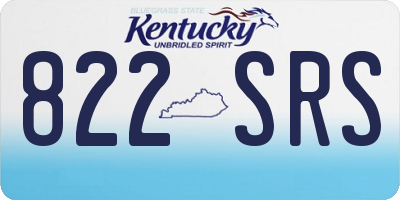 KY license plate 822SRS
