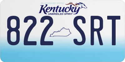 KY license plate 822SRT