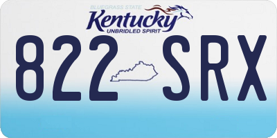 KY license plate 822SRX