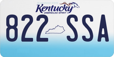 KY license plate 822SSA