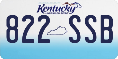 KY license plate 822SSB