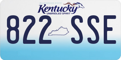 KY license plate 822SSE