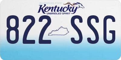 KY license plate 822SSG