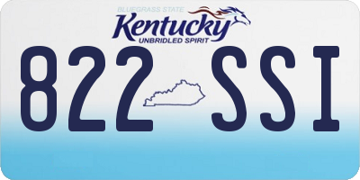 KY license plate 822SSI