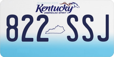 KY license plate 822SSJ