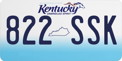 KY license plate 822SSK