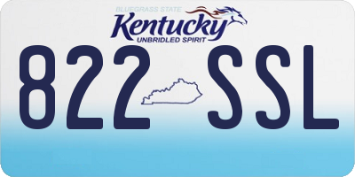 KY license plate 822SSL
