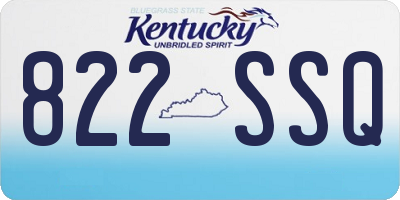 KY license plate 822SSQ