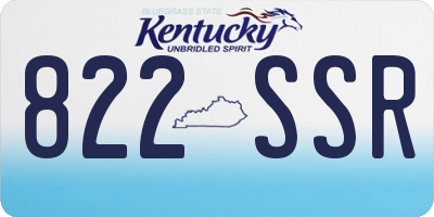KY license plate 822SSR