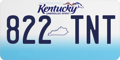 KY license plate 822TNT