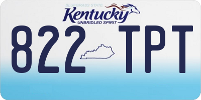 KY license plate 822TPT