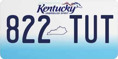 KY license plate 822TUT