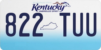 KY license plate 822TUU