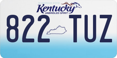 KY license plate 822TUZ