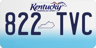 KY license plate 822TVC