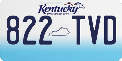 KY license plate 822TVD