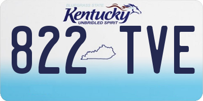 KY license plate 822TVE