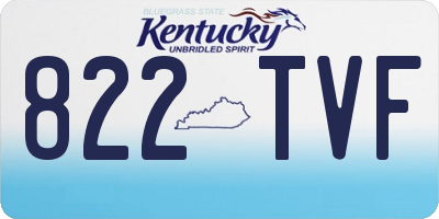 KY license plate 822TVF