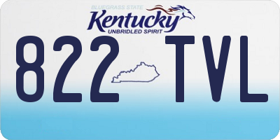 KY license plate 822TVL