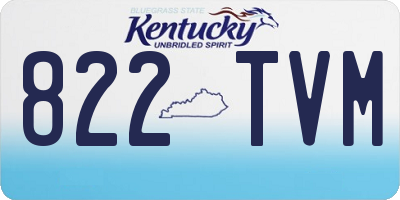 KY license plate 822TVM
