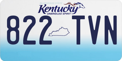 KY license plate 822TVN