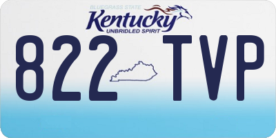 KY license plate 822TVP