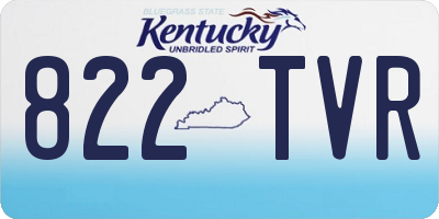 KY license plate 822TVR