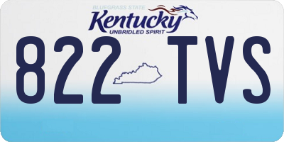 KY license plate 822TVS