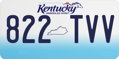 KY license plate 822TVV