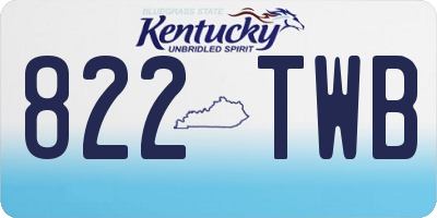 KY license plate 822TWB