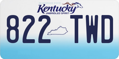 KY license plate 822TWD