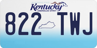 KY license plate 822TWJ