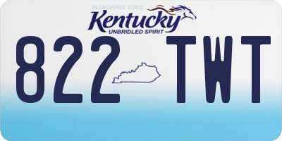 KY license plate 822TWT