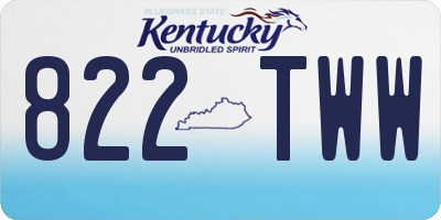 KY license plate 822TWW