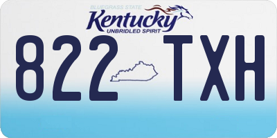 KY license plate 822TXH