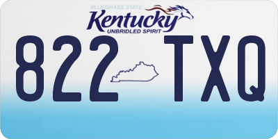 KY license plate 822TXQ