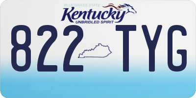 KY license plate 822TYG
