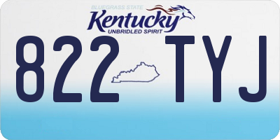 KY license plate 822TYJ