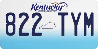 KY license plate 822TYM