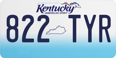 KY license plate 822TYR