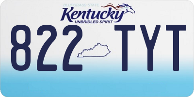 KY license plate 822TYT