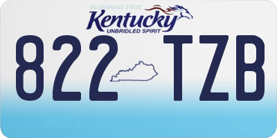 KY license plate 822TZB