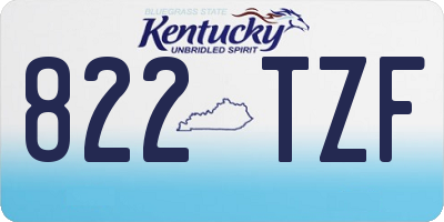 KY license plate 822TZF