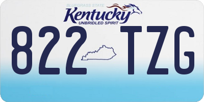 KY license plate 822TZG