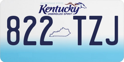 KY license plate 822TZJ