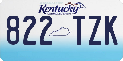KY license plate 822TZK