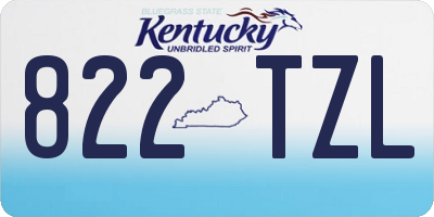 KY license plate 822TZL