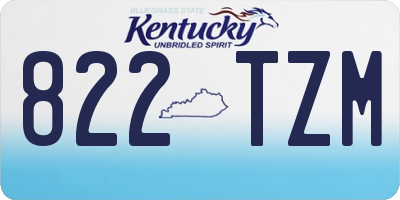 KY license plate 822TZM